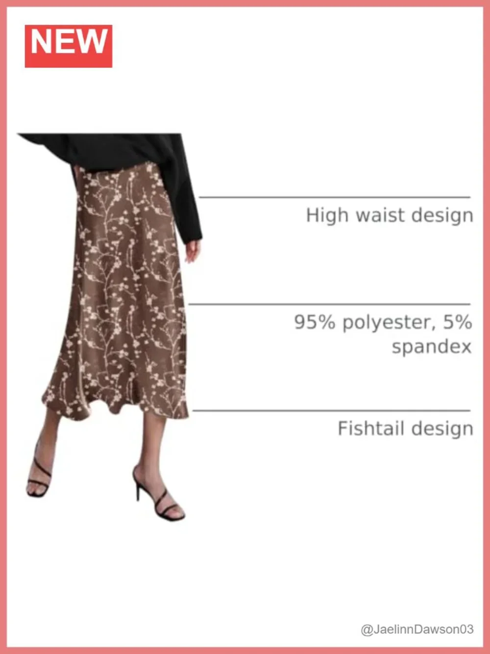 High Waist Midi Satin Skirt, Elegant Fishtail Casual Party